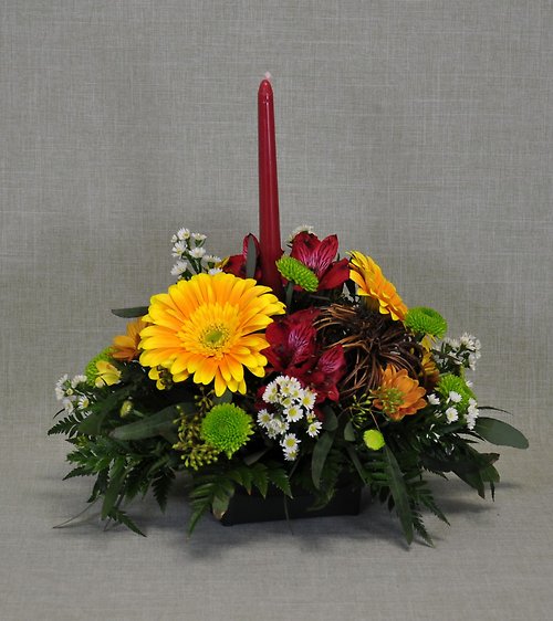 TH1003 Single Candle Fall Centerpiece