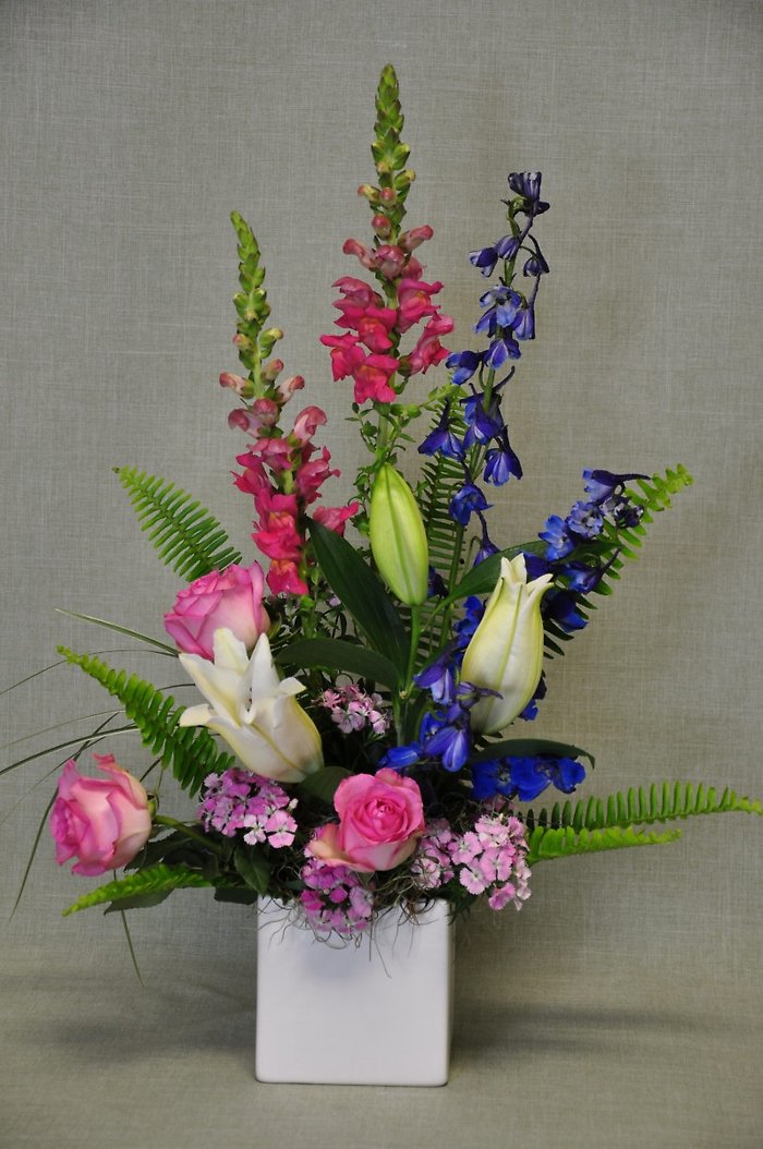 B1016 Roses, Asiatic Lilies & Mixed Flowers
