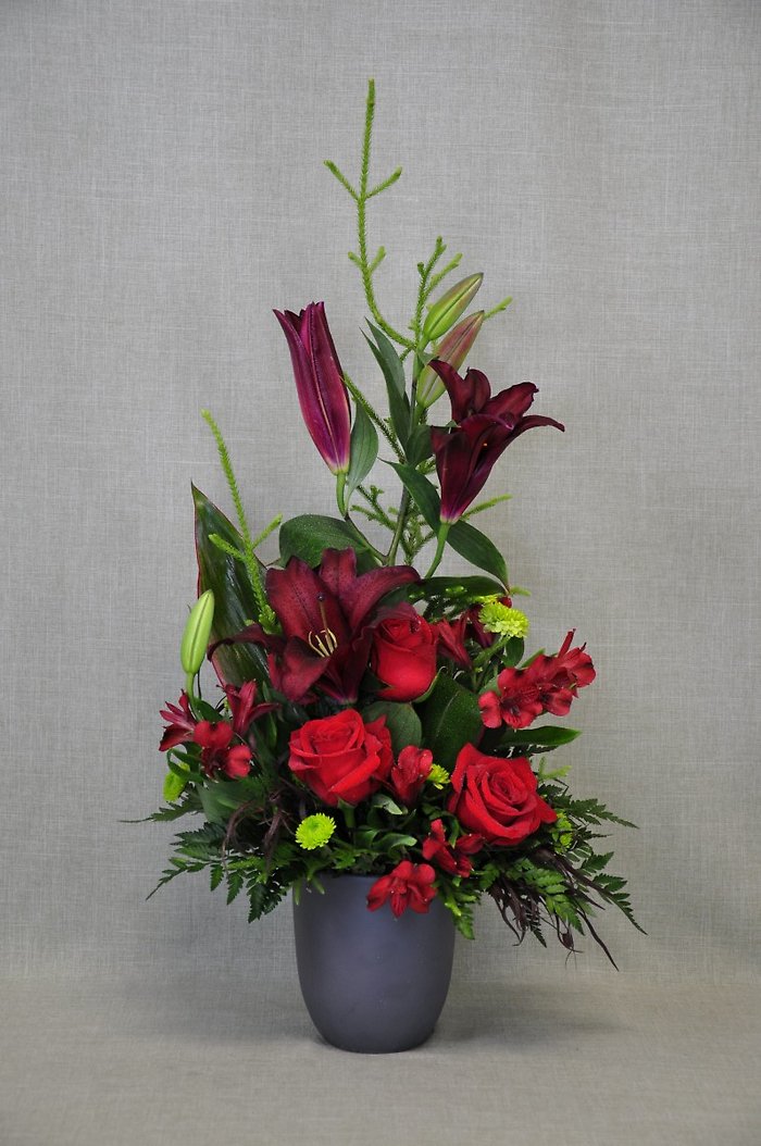 B1007 Asiatic Lilies, Roses & Mixed Flowe