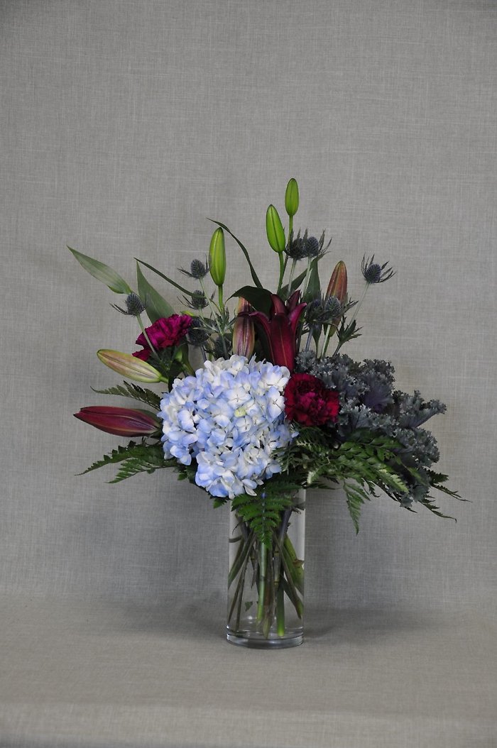 E1007 Hydrangea & Asiatic Lilies