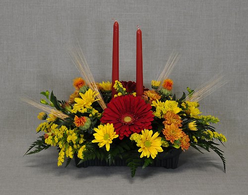 TH1004 Gerbera Daisy Fall Centerpiece