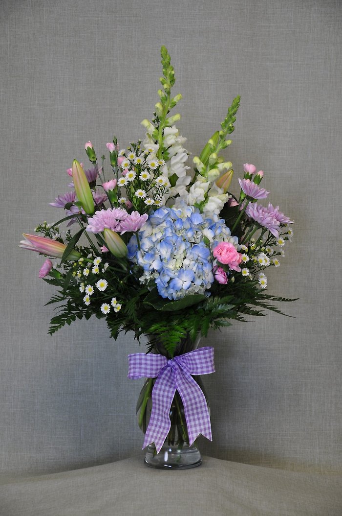 Hydrangea, Asiatic Lilies & Snapdragons