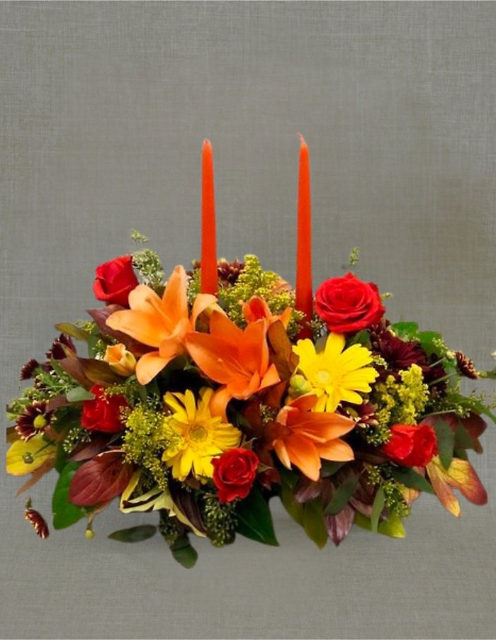 TH1005 Lily and Gerbera Daisy Centerpiece